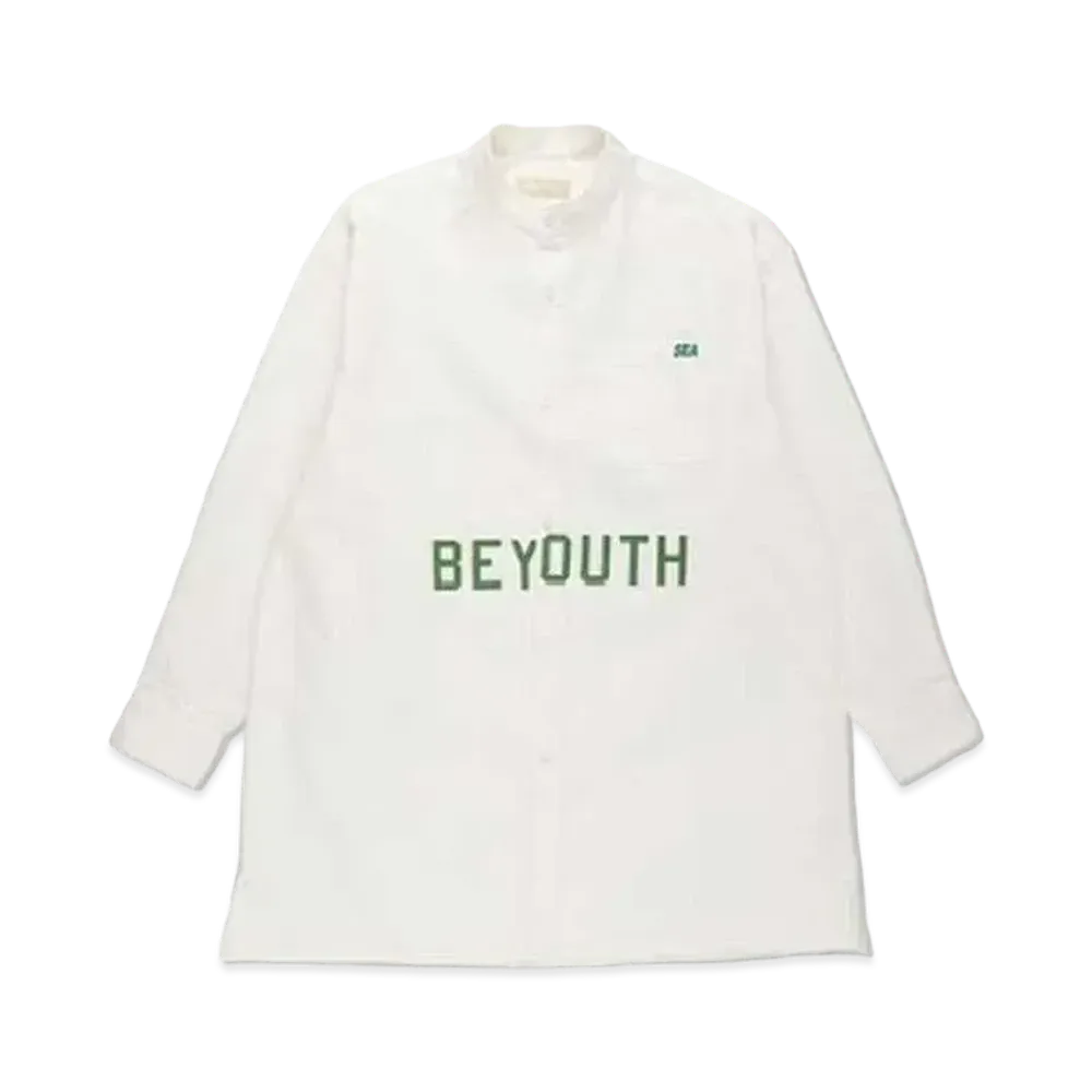 WIND AND SEA BYT (SEA) no collar long shirt "White"