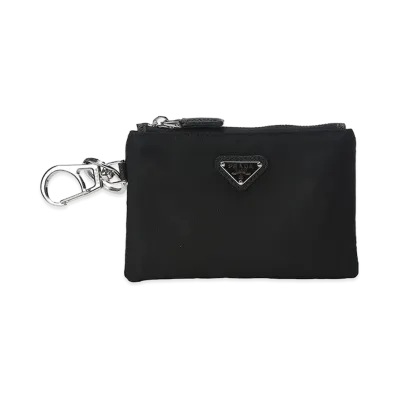 PRADA Triangle Logo Nylon Mini Pouch "Black"