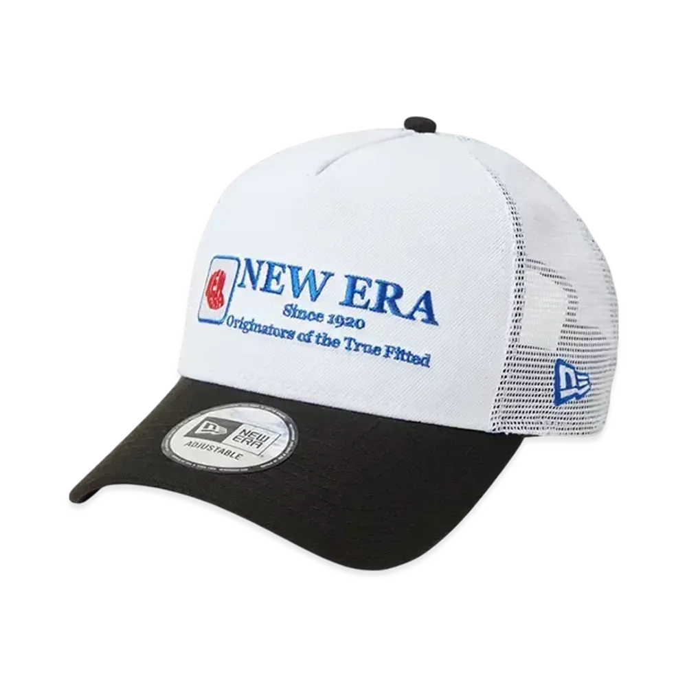 NEW ERA 9Forty A-Frame Tracker Cap Logo "White/Black"