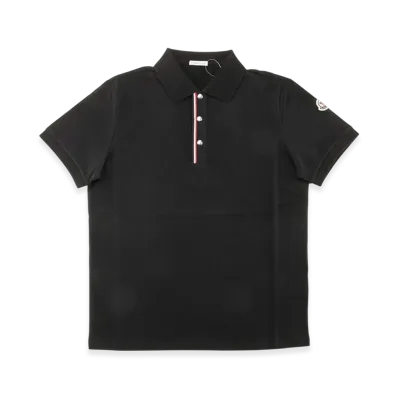 Moncler Men's Patch Polo Shirt "Black"