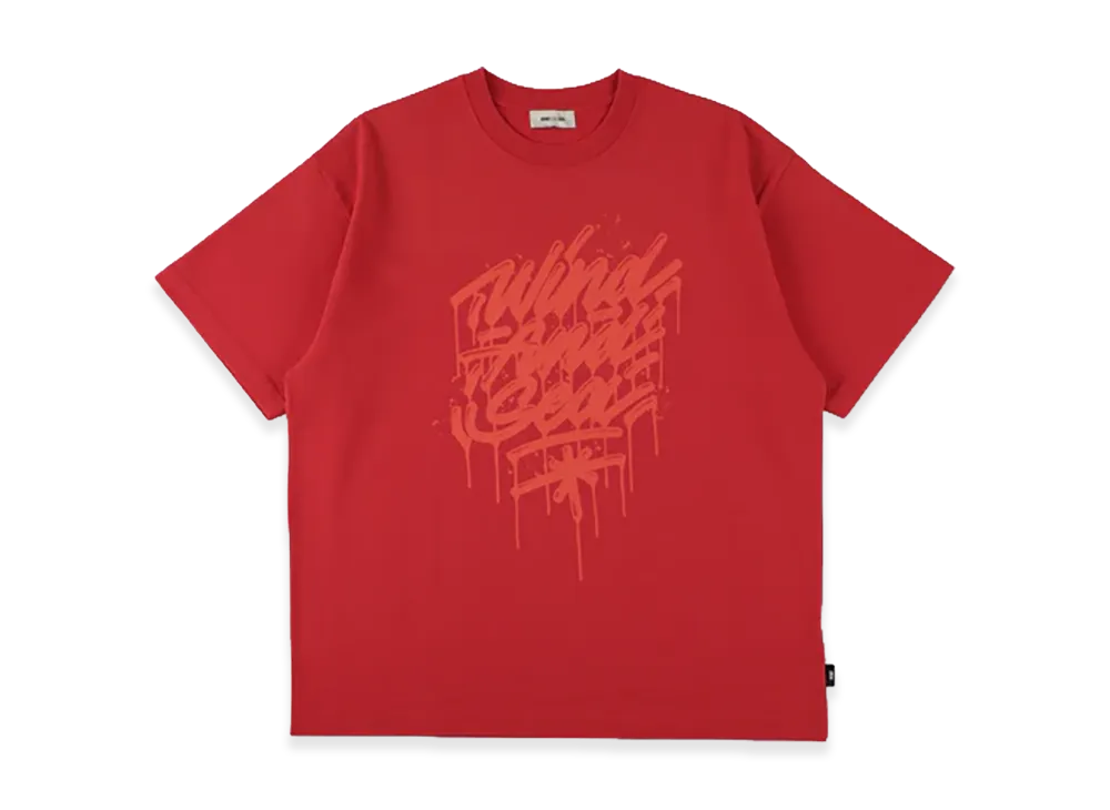 WIND AND SEA x IT'S A LIVING Spray Fade Tee "Red"