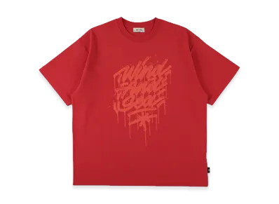 WIND AND SEA x IT'S A LIVING Spray Fade Tee "Red"