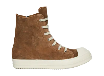 Rick Owens Women's SS26 Sneaks Sumi Suede Leather "Sumi Brown/Milk"
