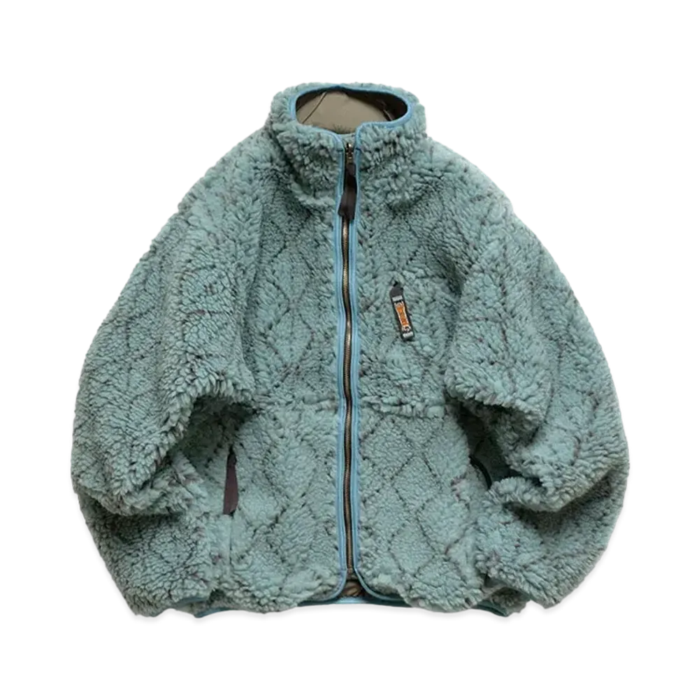 KAPITAL ROAD ACCARDED BOAR FLEECE REVERSIBLE BLOUSON "Blue"