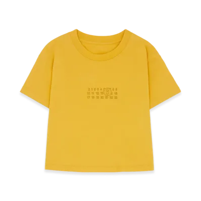 MM6 Maison Margiela Women's Cropped T-Shirt "Yellow"