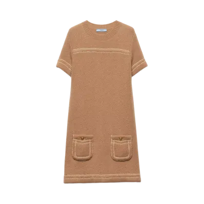 PRADA Women's Cashmere Mini-Dress "Beige"
