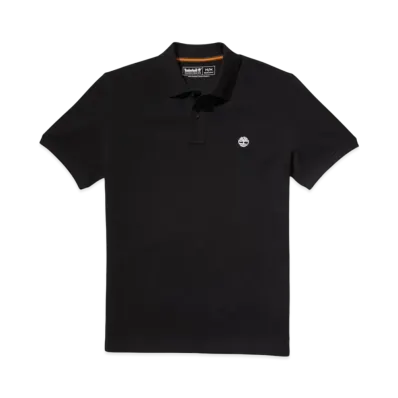 Timberland Men's Short Sleeve Oyster River Chest Logo Polo Shirt "Castle Earth"