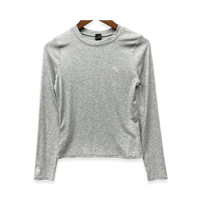 Chrome Hearts Y Not Slim Fit CH Logo Embroidery Thermal L/S T-Shirt "Light Gray"