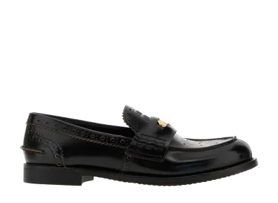 MIU MIU Women's Leather Loafers "Black"
