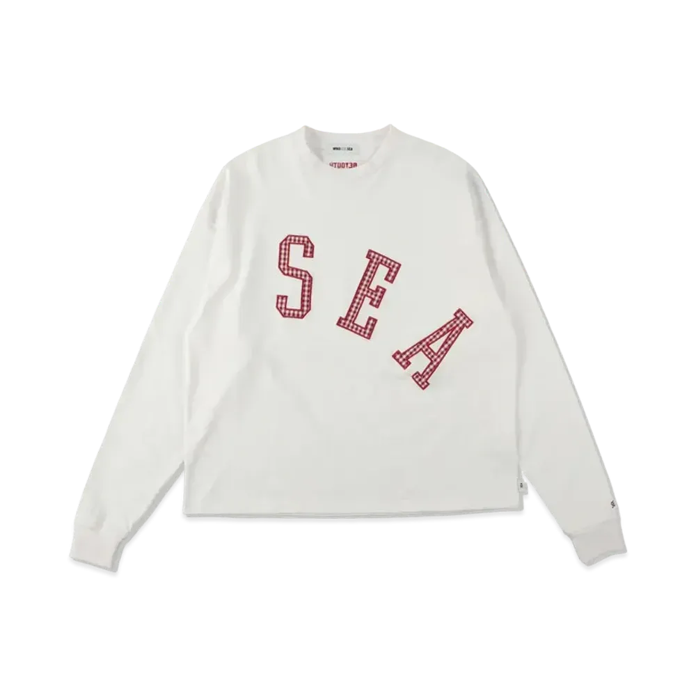 WIND AND SEA (GINGHAM) L/S TEE "White"