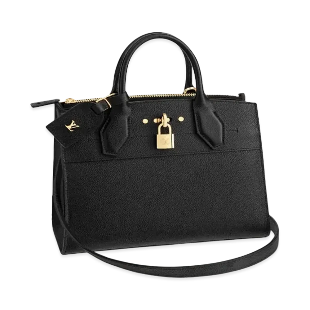Louis Vuitton City Steamer PM Taurillon Leather "Noir"