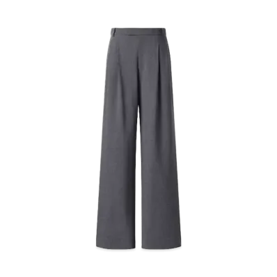 Uniqlo :C Tucked Wide Straight Pants (Setup) "Gray"