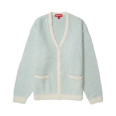 Supreme 2-Tone Mohair Cardigan "Ivory"