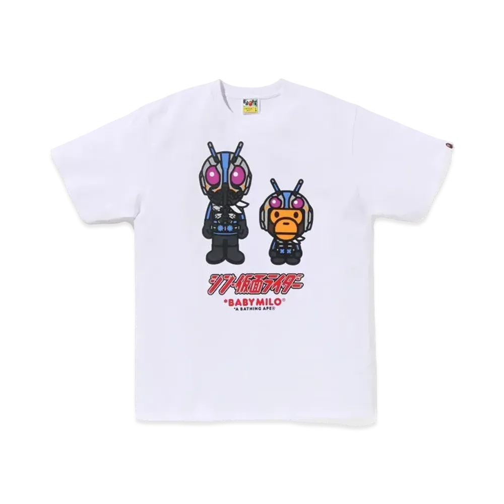 A BATHING APE x Shin Kamen Rider No.0 Baby Milo Tee "White"