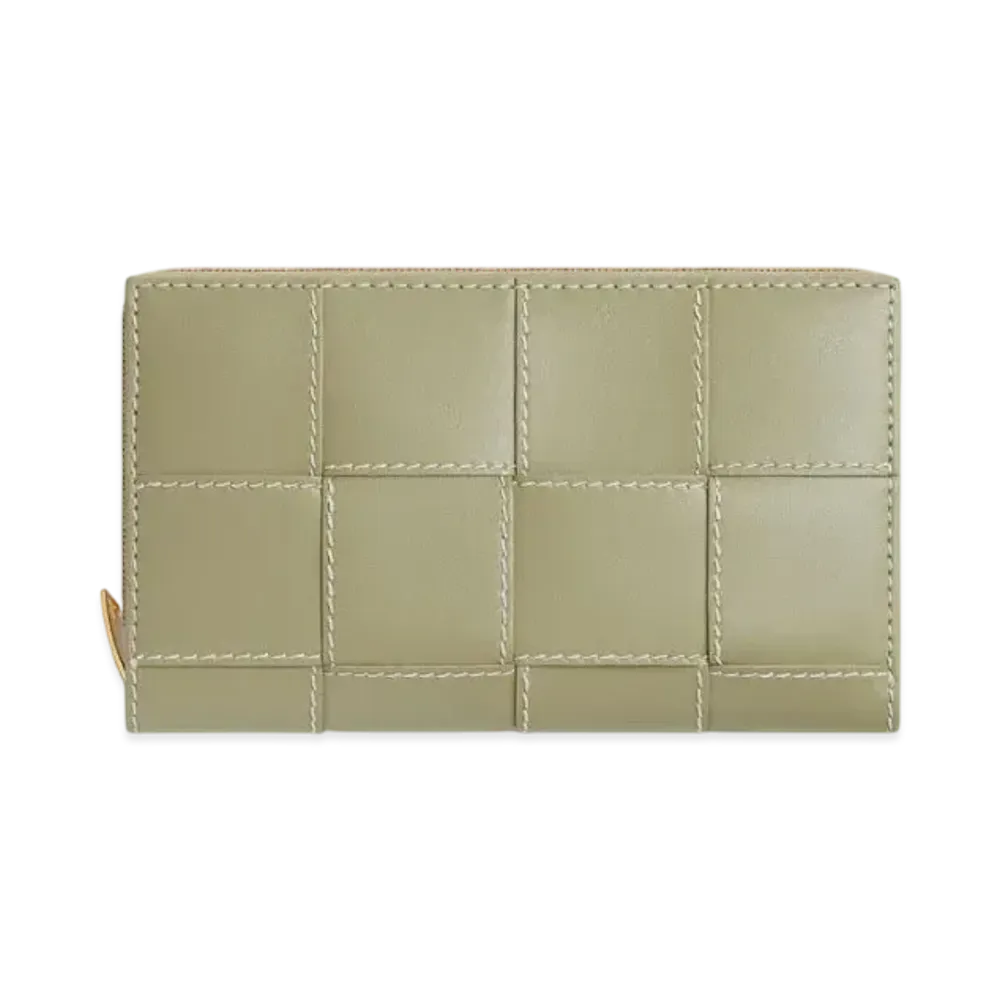 Bottega Veneta Cassette Zip Around Wallet Japan Exclusive "Travertine/Natural"