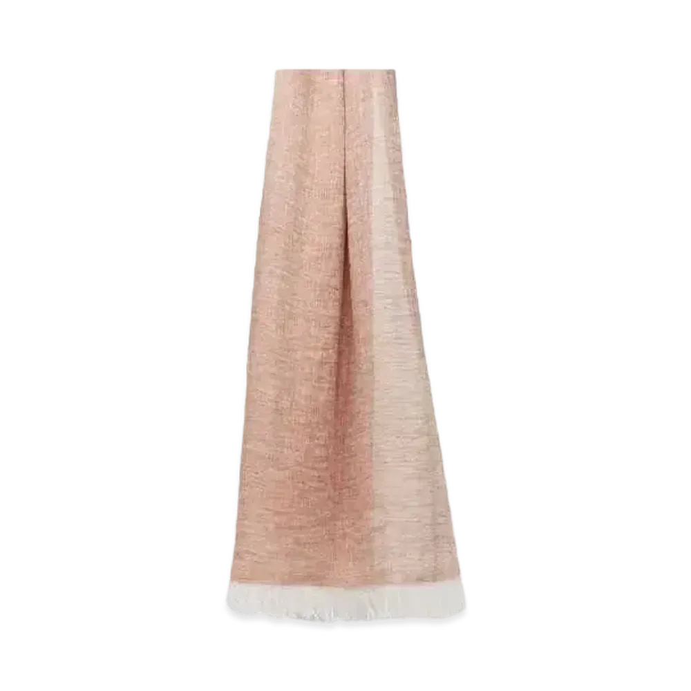 Max Mara Alfredo Pure Linen Stole "Tobacco Brown"