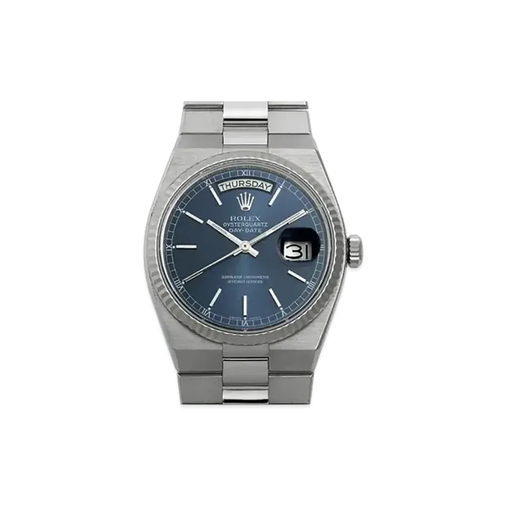ROLEX Oyster Quartz Day-Date Blue Dial 19019