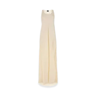 BALENCIAGA Women's Satin Long Dress "White"