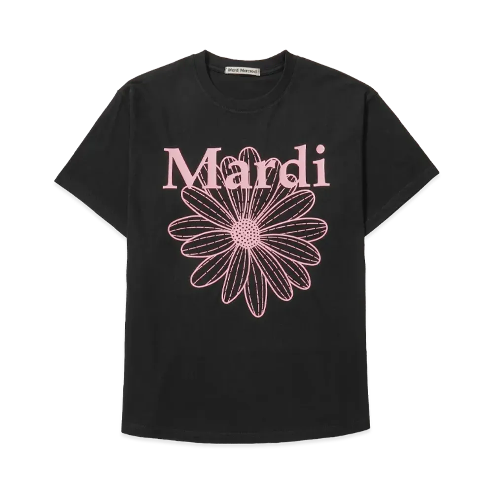 Mardi Mercredi T-Shirt Flowermardi "Black Pink"