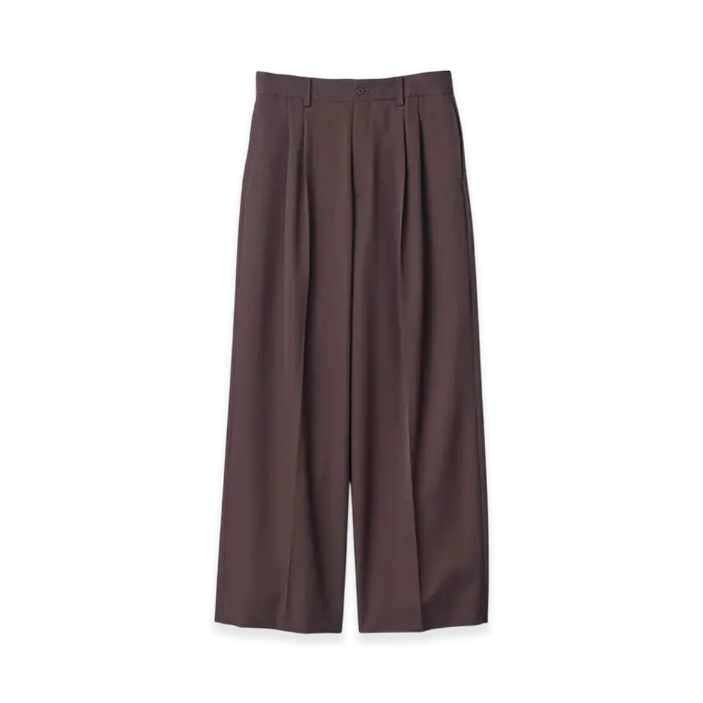 ssstein Long Wide Trousers "Dark Brown"