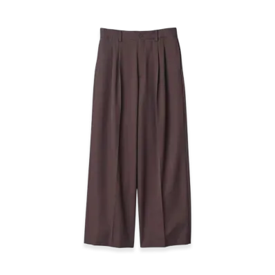 ssstein Long Wide Trousers "Dark Brown"