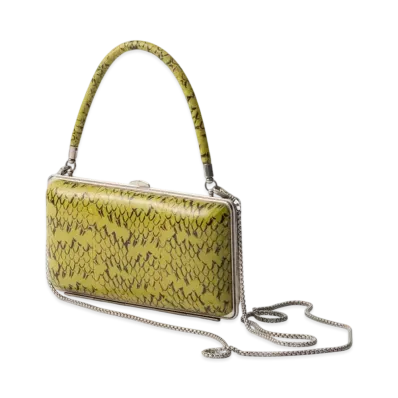 PRADA Ayers Leather Clutch "Olive"
