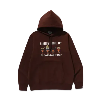 A BATHING APE Kyoto Baby Milo Samurai Pullover Hoodie "Brown"