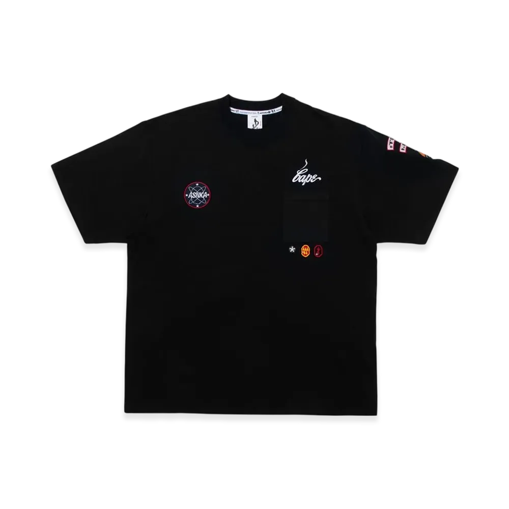A BATHING APE BY KAZUKI KURAISHI Multi Patch Military Tee "Black"