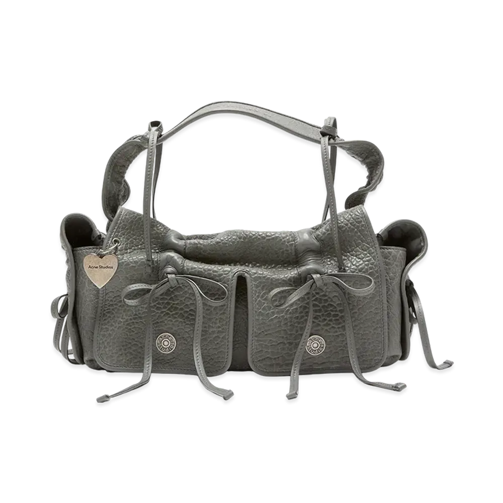 Acne Studios Multi-Pocket Grained Leather Bag "Cold Grey"