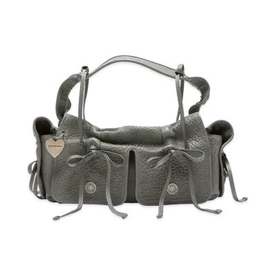 Acne Studios Multi-Pocket Grained Leather Bag "Cold Grey"