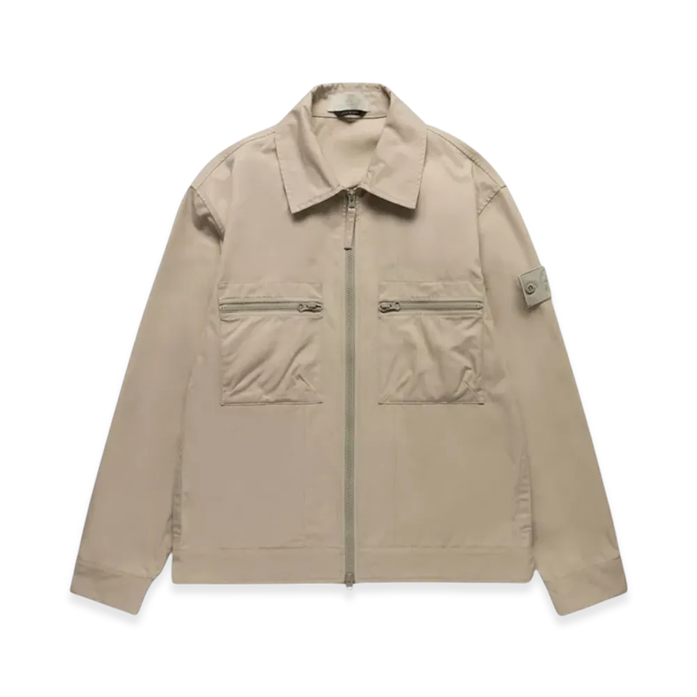 Stone Island 432F1 Weatherproof Cotton Canvas Ghost Piece Shirt Field Jacket - 24SS "Beige"