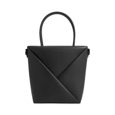 CHARLES & KEITH Midori Geometric Tote Bag "JetBlack"