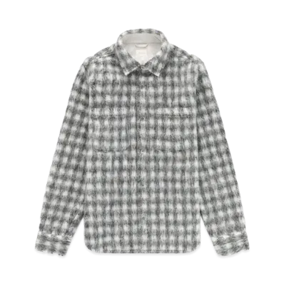 Aime Leon Dore Alpaca Blend Overshirt "Black & White"