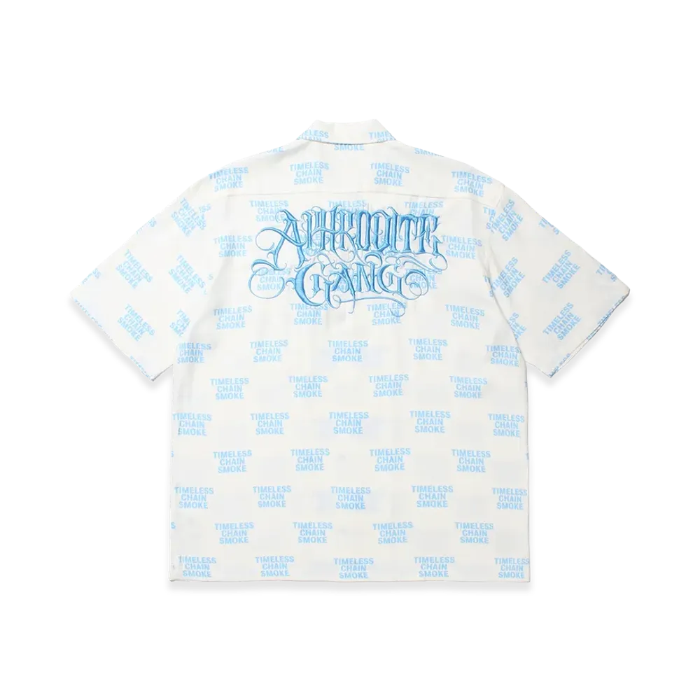 APHRODITEGANG Classic Logo TCS Pattern S/S Shirt "White/Blue"