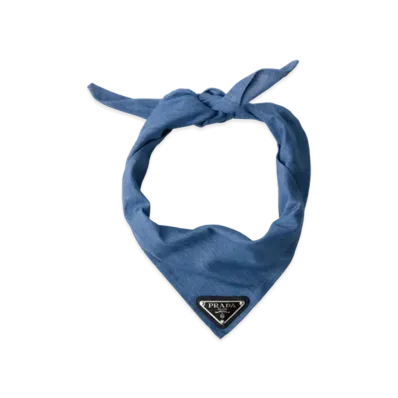PRADA Men's Denim Scarf "Light Blue"