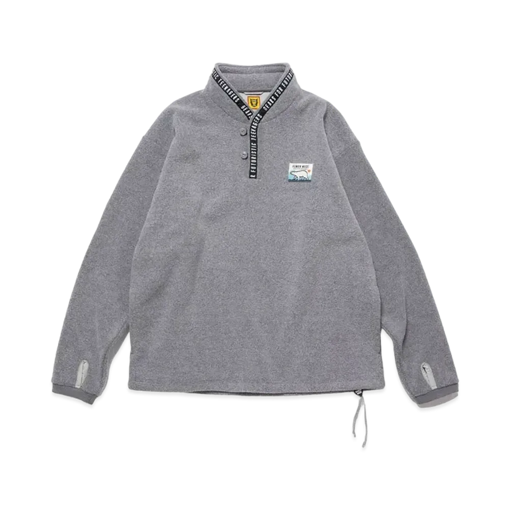 HUMAN MADE FLEECE STAND COLLAR PULLOVER "White"