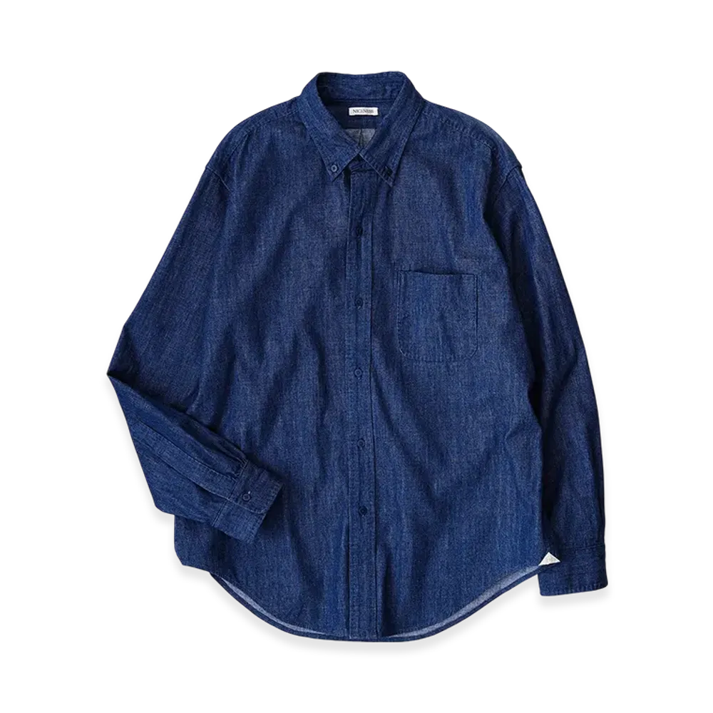 NICENESS Carol Button Down Shirt - Denim "Indigo"