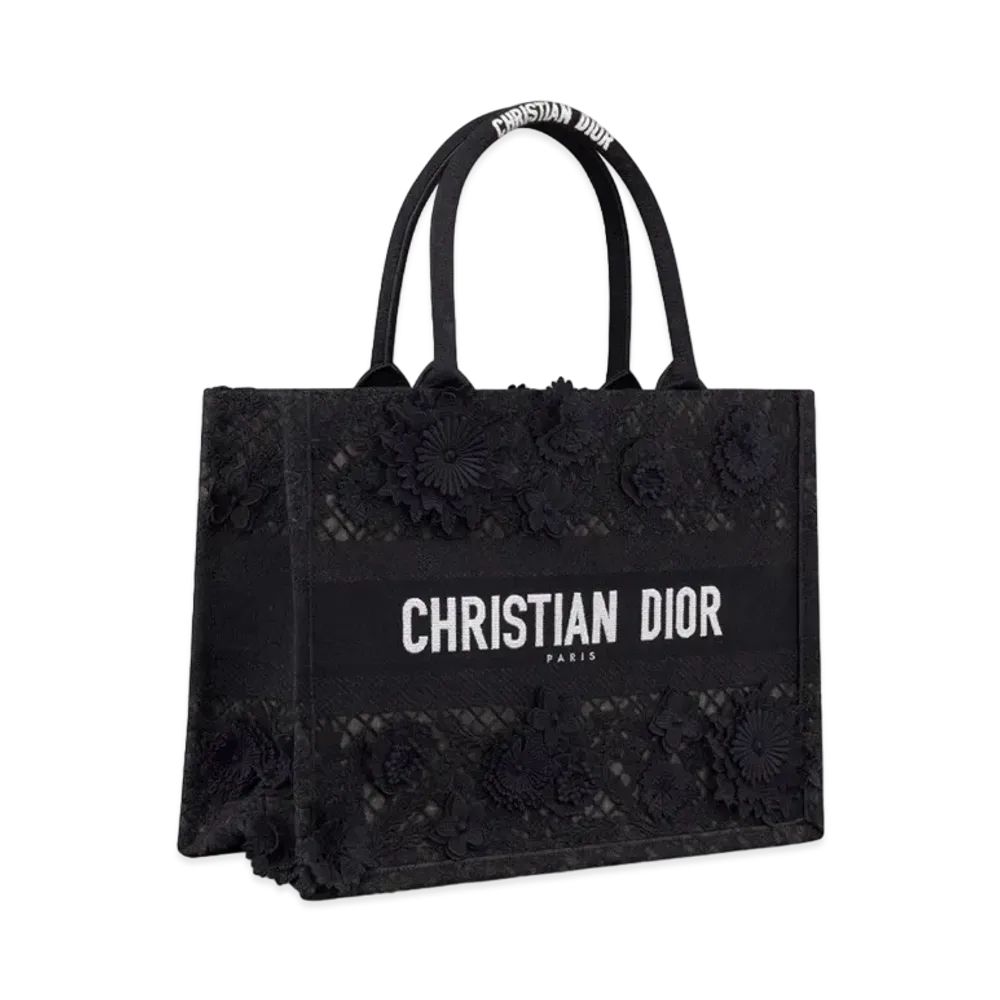 Dior Medium Book Tote D Lace 3D Macrame Effect "Multicolor"