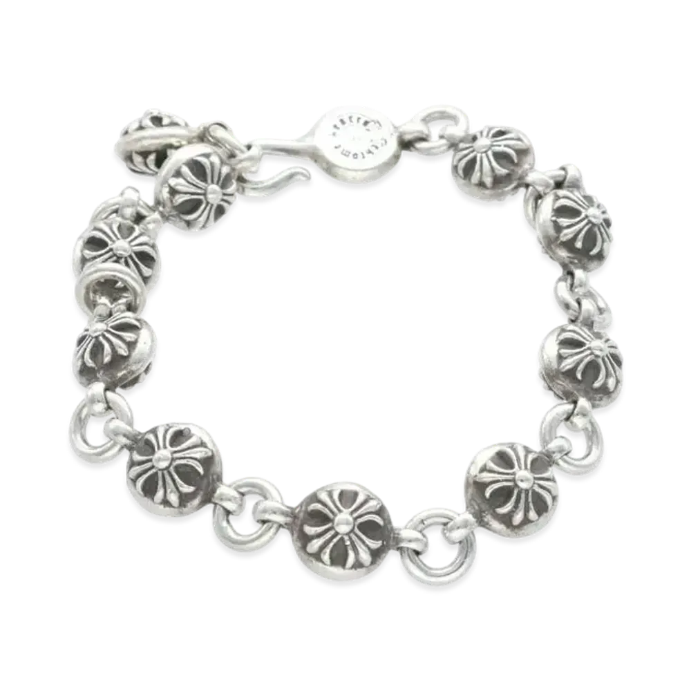 Chrome Hearts #2 Cross Ball Bracelet "Silver"