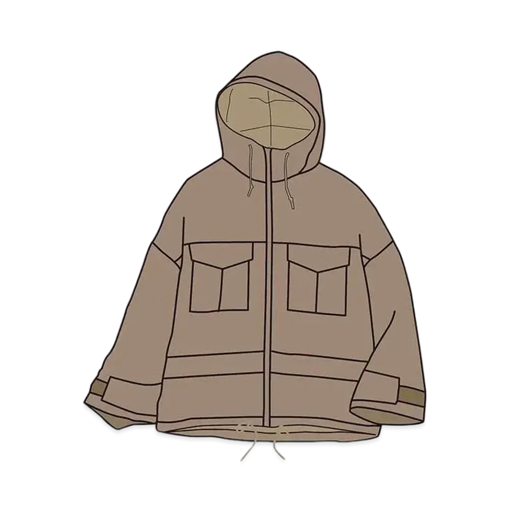 Uniqlo White Mountaineering Hybrid Down Oversize Parka Women "Brown"