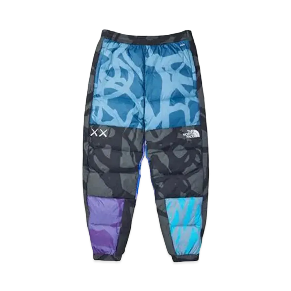 The North Face Kaws Puffer Pants "Blue Purple"