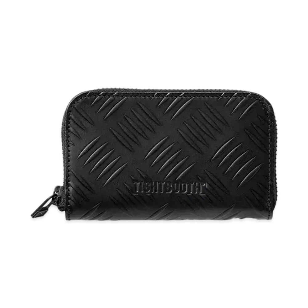 TIGHTBOOTH Checker Plate Leather Zip Wallet "Black"