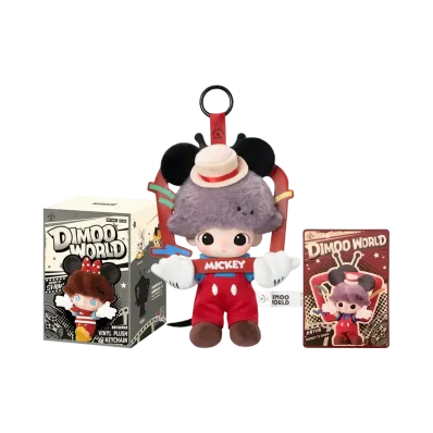 POP MART DIMOO WORLD x DISNEY Series Plush Keychain Mickey TV Show (Secret)