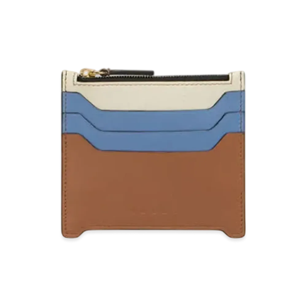 Marni Leather Trunkaroo Cardholder "Opal/Cinnamon/Shell"
