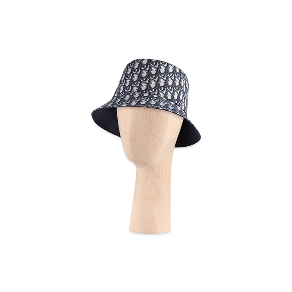 Dior REVERSIBLE TEDDY-D Small Brim Bucket Hat "Navy" 95TDD923A130_C563
