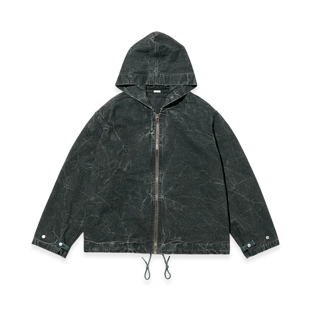 A.PRESSE Vintage US Navy Zip Hoodie "Olive"