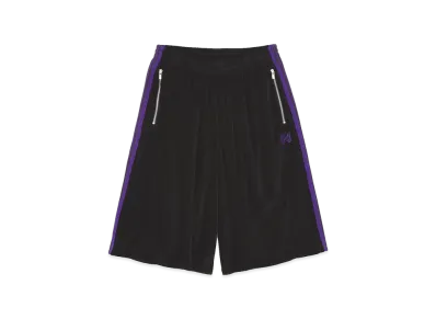 NEEDLES x LHP H.D.Track Shorts - C/Pe Velour "Black"