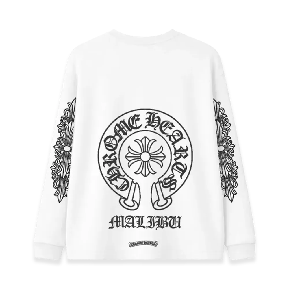 Chrome Hearts Malibu Exclusive Horseshoe L/S T-Shirt "White"