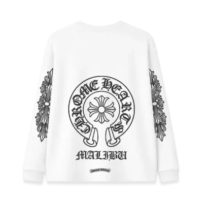 Chrome Hearts Malibu Exclusive Horseshoe L/S T-Shirt "White"