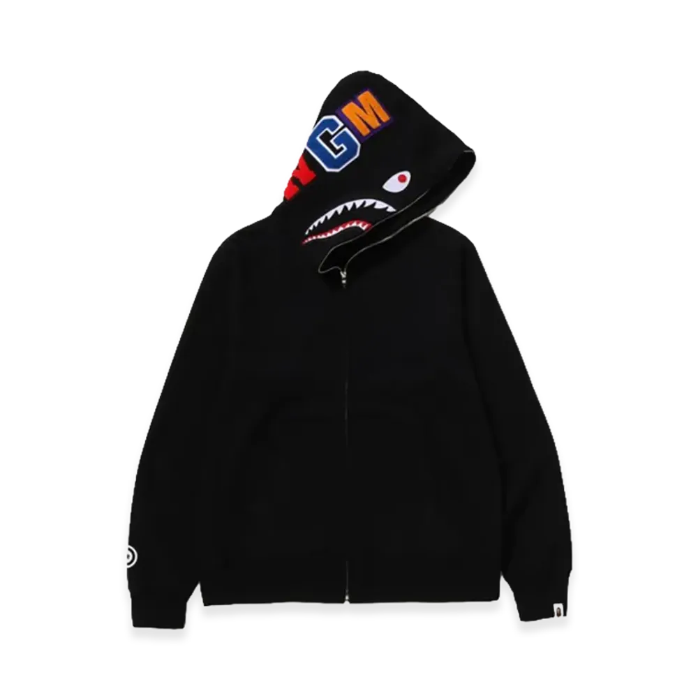 A BATHING APE Shark Full Zip Hoodie "Black"